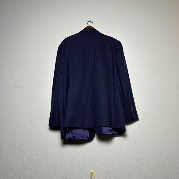 Jack Victor Men Navy Blazer Canada Exclusive Von Maur Size 44R Wool Silk Blend - Picture 2 of 16